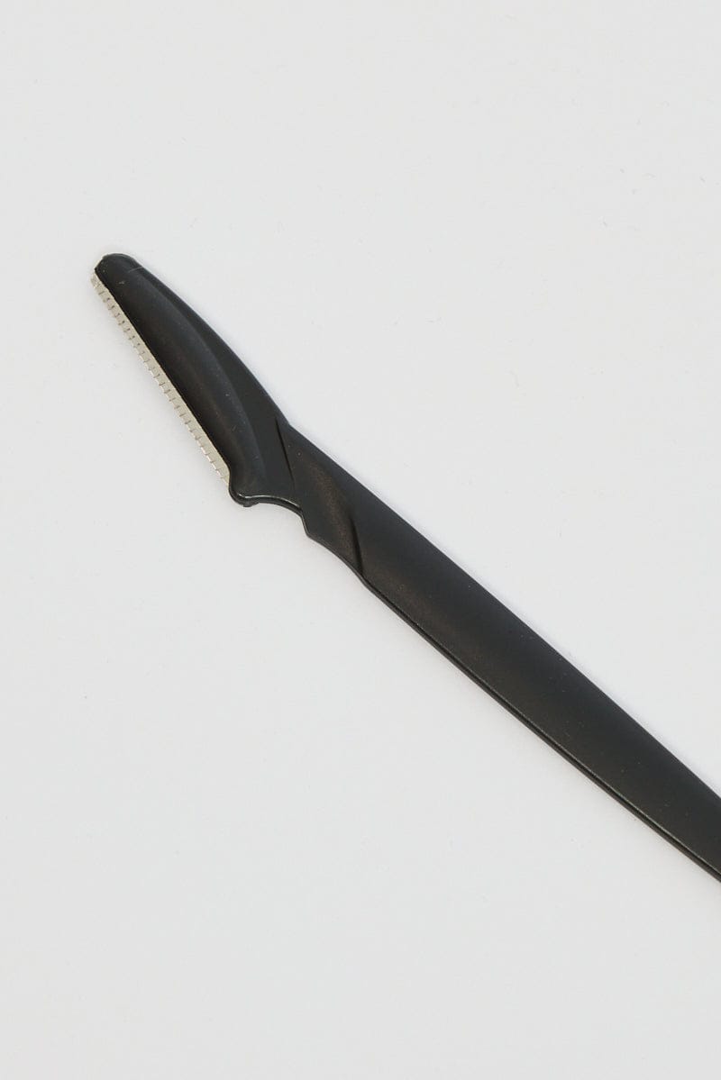 Black 12 Pk Portable Eyebrow Razor Trimmer for Ally Fashion