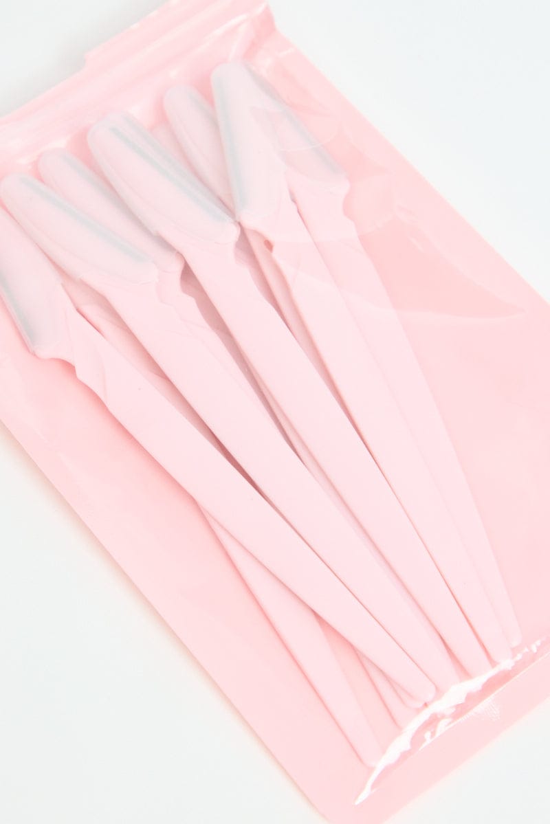 Pink 12 Pk Portable Eyebrow Razor Trimmer for Ally Fashion