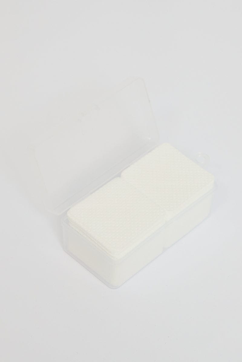 White 200 Pcs Nail Wipes Nail Polish Remover Pads for Ally Fashion