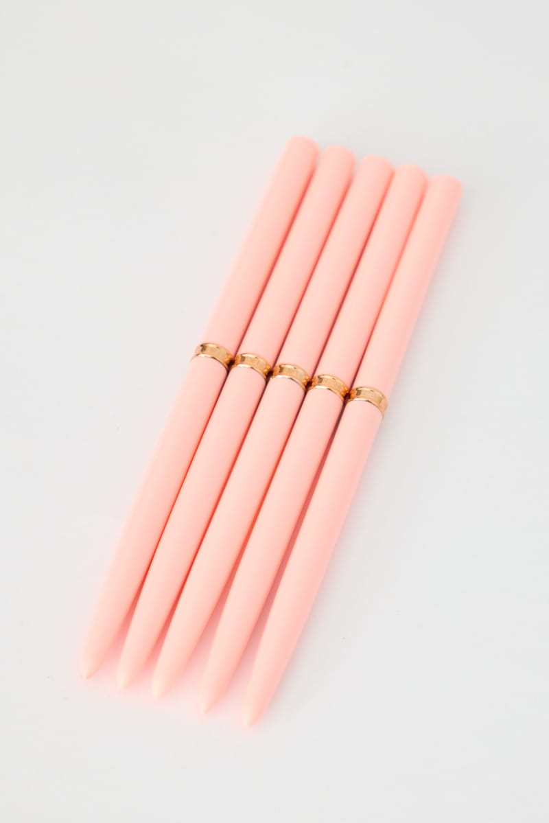 Pink 5 Pcs Nail Paint Liner Brush Set for Ally Fashion