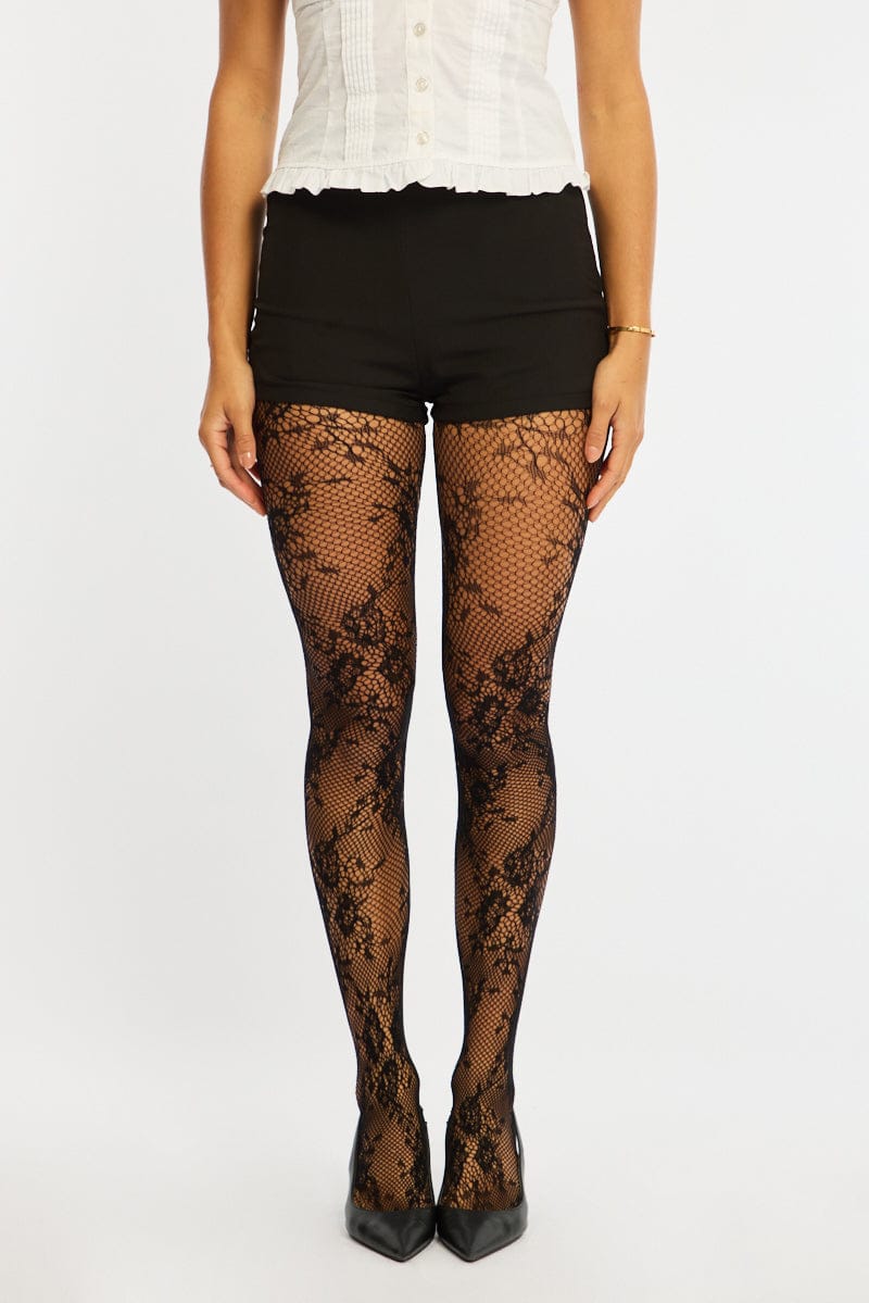 Black Lace Tights for Ally Fashion