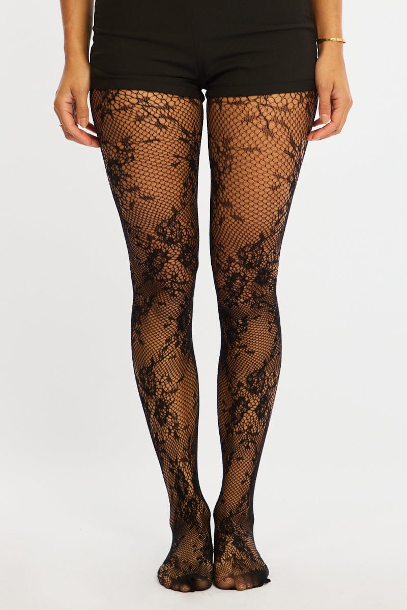Black Lace Tights for Ally Fashion
