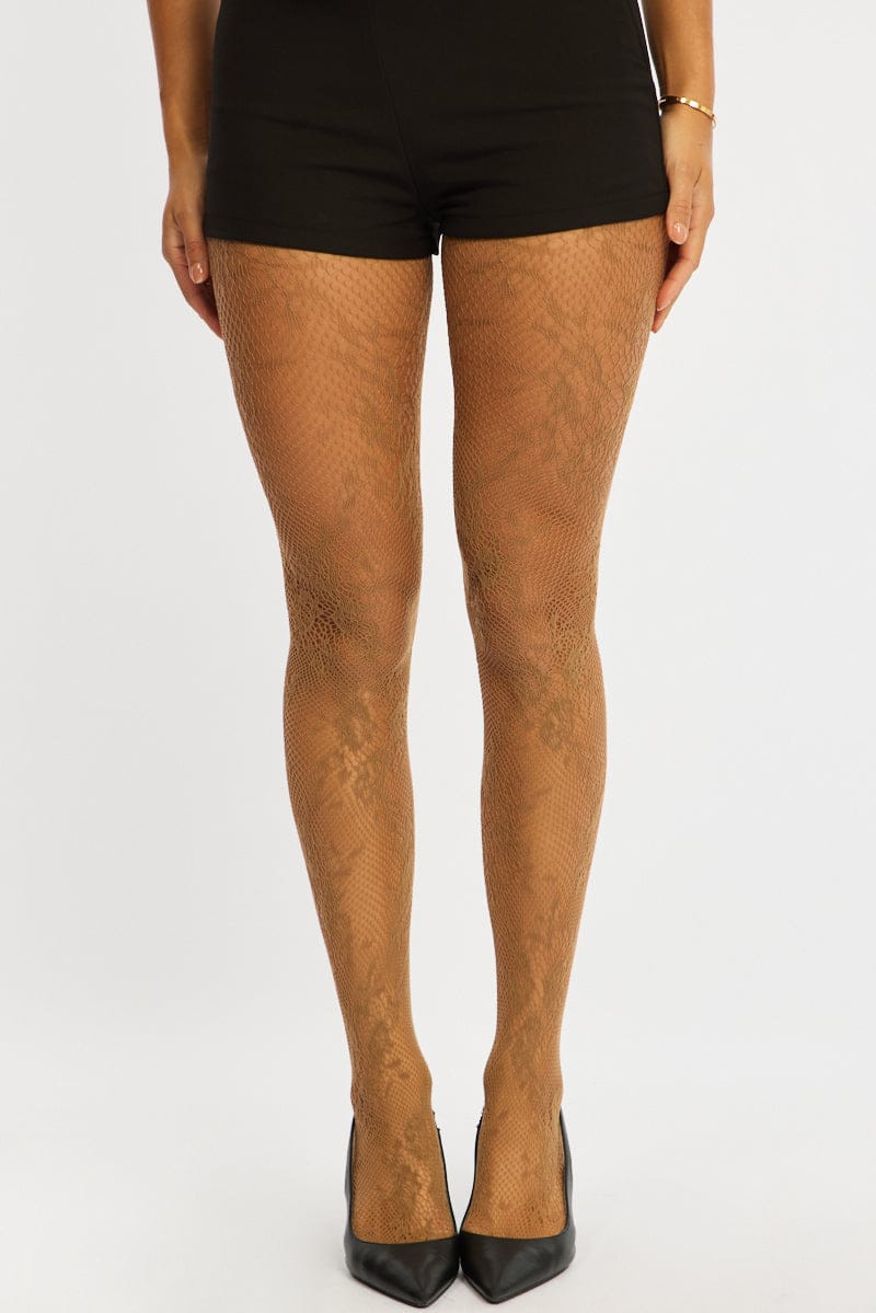Brown Lace Tights for Ally Fashion