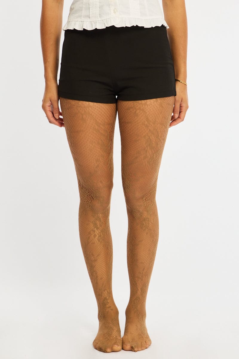 Brown Lace Tights for Ally Fashion