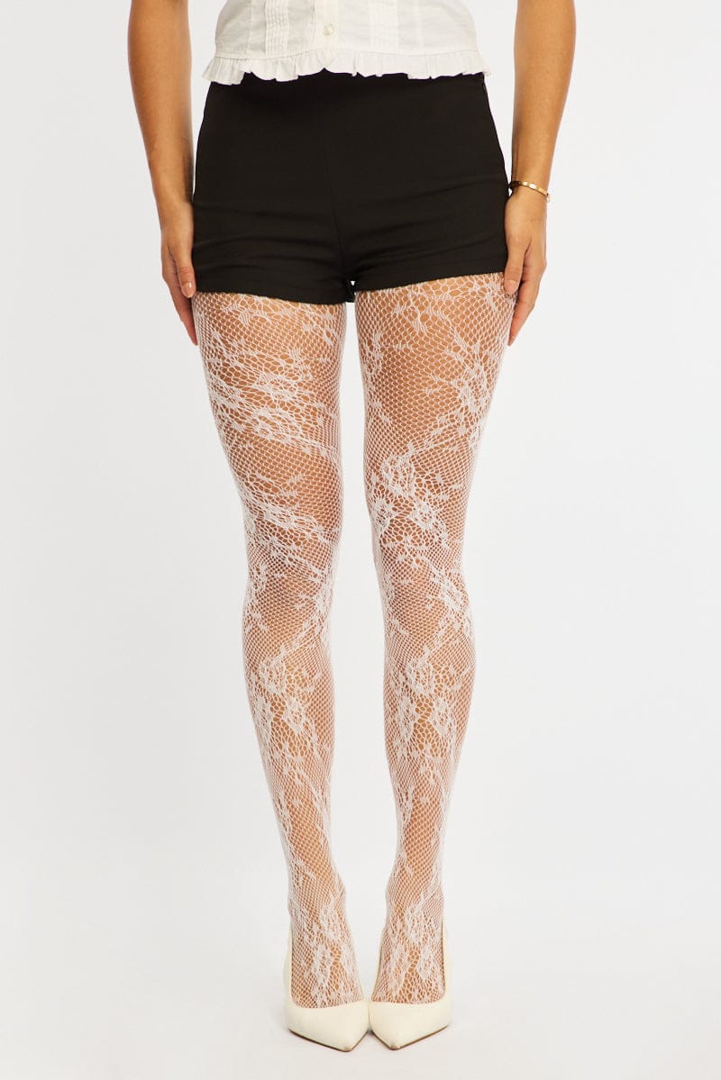 White Lace Tights for Ally Fashion