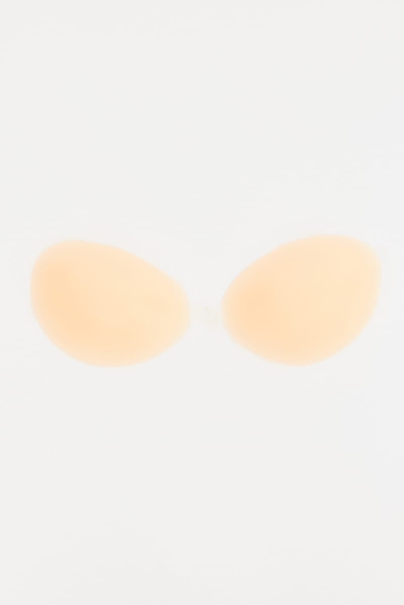 Beige Silicone Invisible Bra Self-adhesive Strapless for Ally Fashion