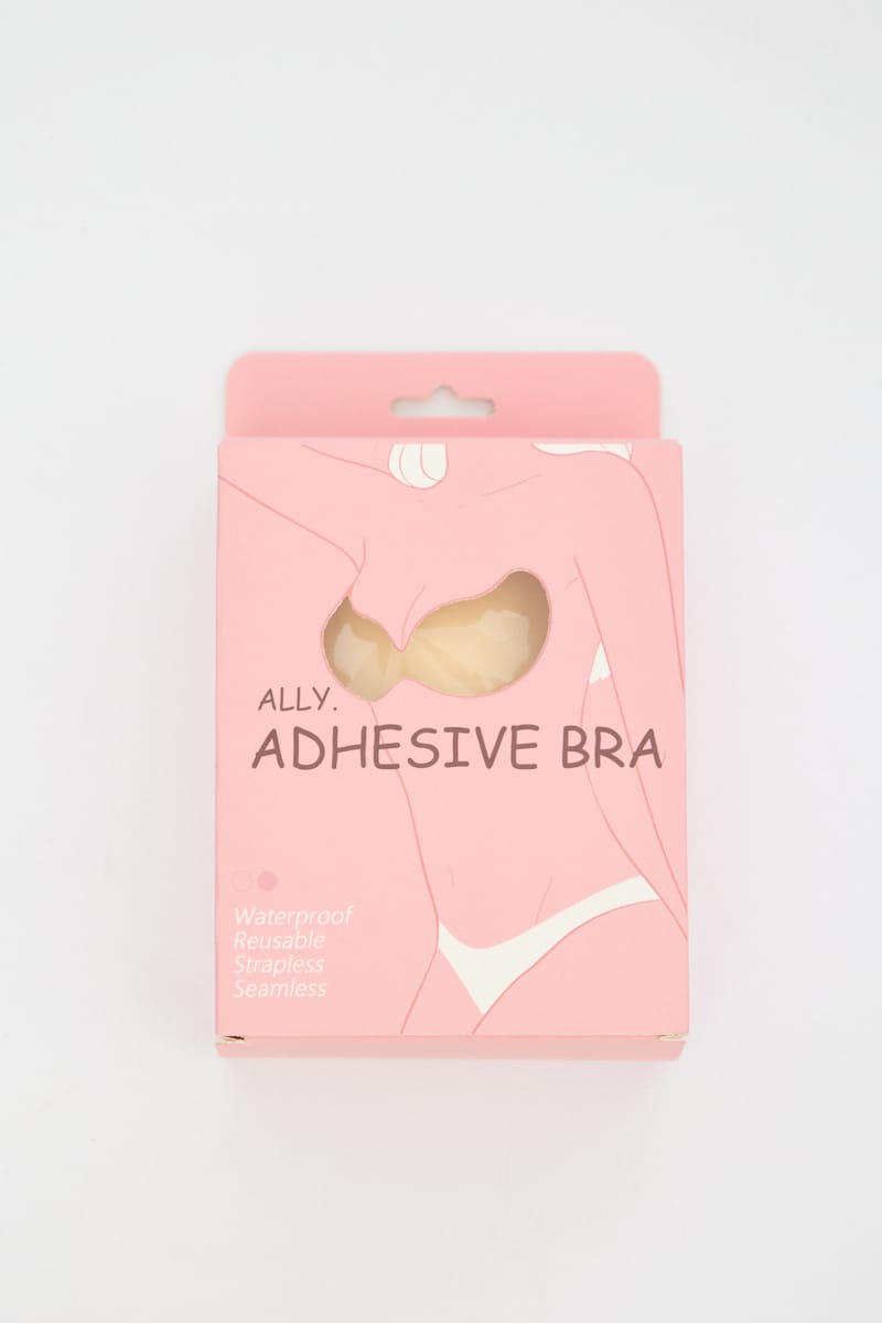 Beige Invisible Adhesive Bra Push-up Strapless for Ally Fashion