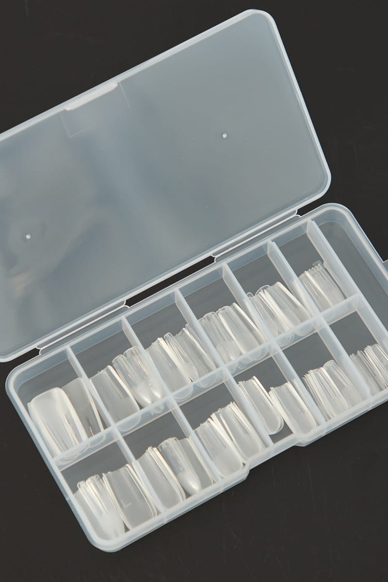 Metallic 120 Pcs Square Full Cover Half Matte Nail Tips for Ally Fashion