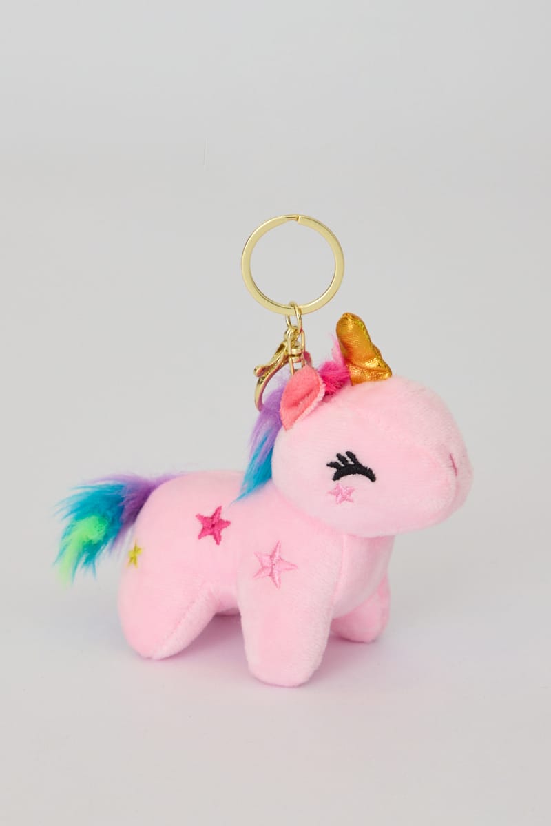 Pink Unicorn Keyring Bag Charm for Ally Fashion