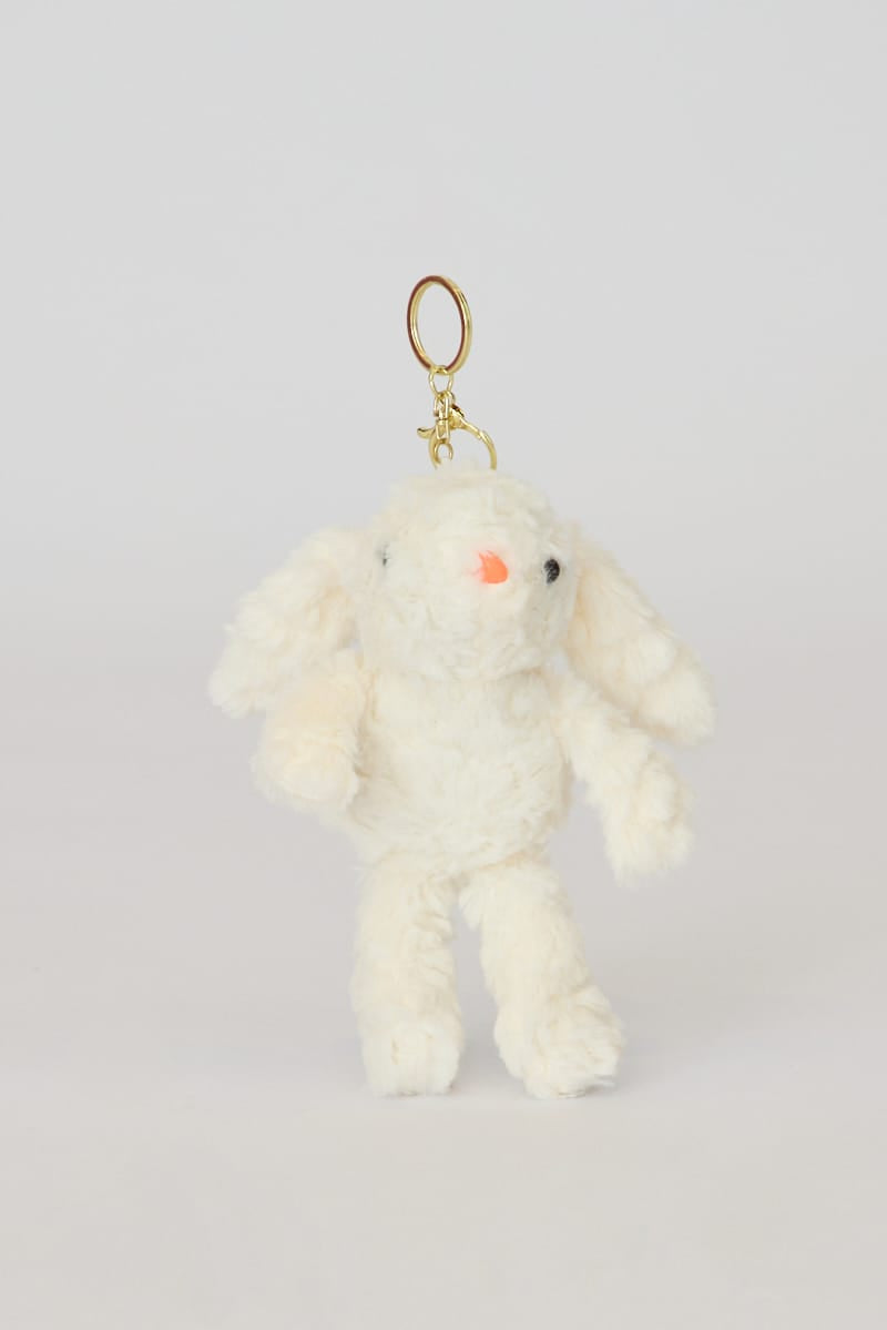 White Rabbit Keychain Bag Charm for Ally Fashion