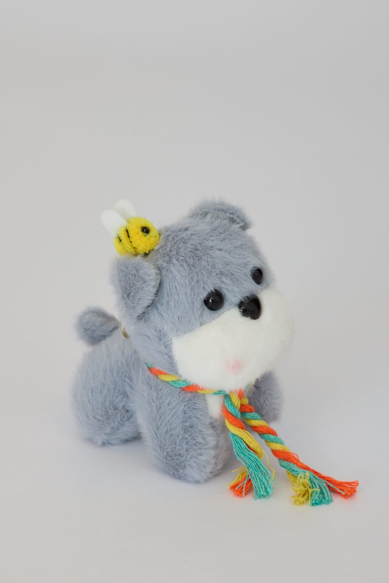 Grey Dog Keyring Bag Charm for Ally Fashion