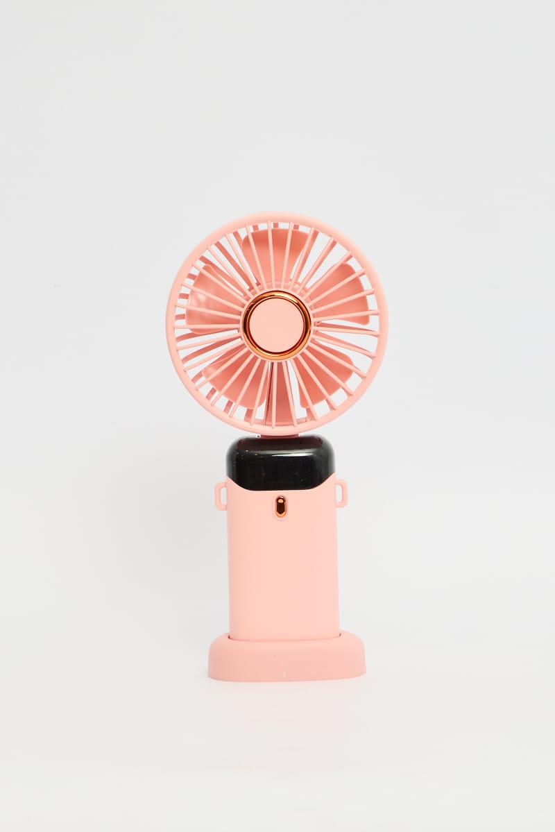 Pink Foldable Handheld Mini Fan Usb Rechargeable for Ally Fashion
