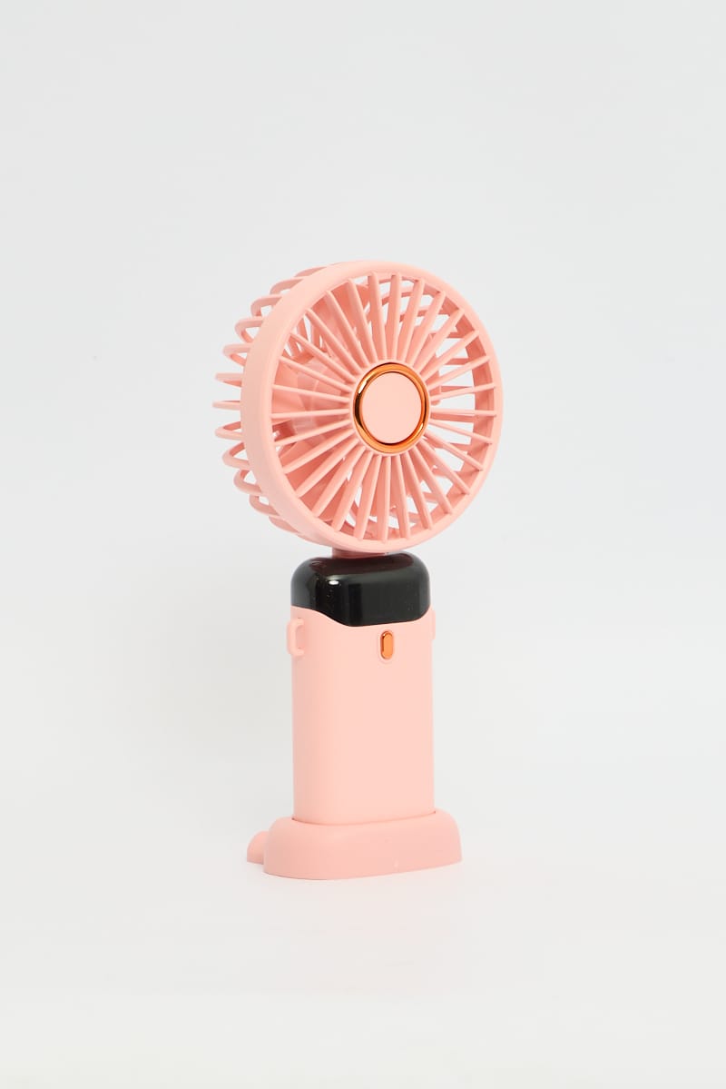 Pink Foldable Handheld Mini Fan Usb Rechargeable for Ally Fashion