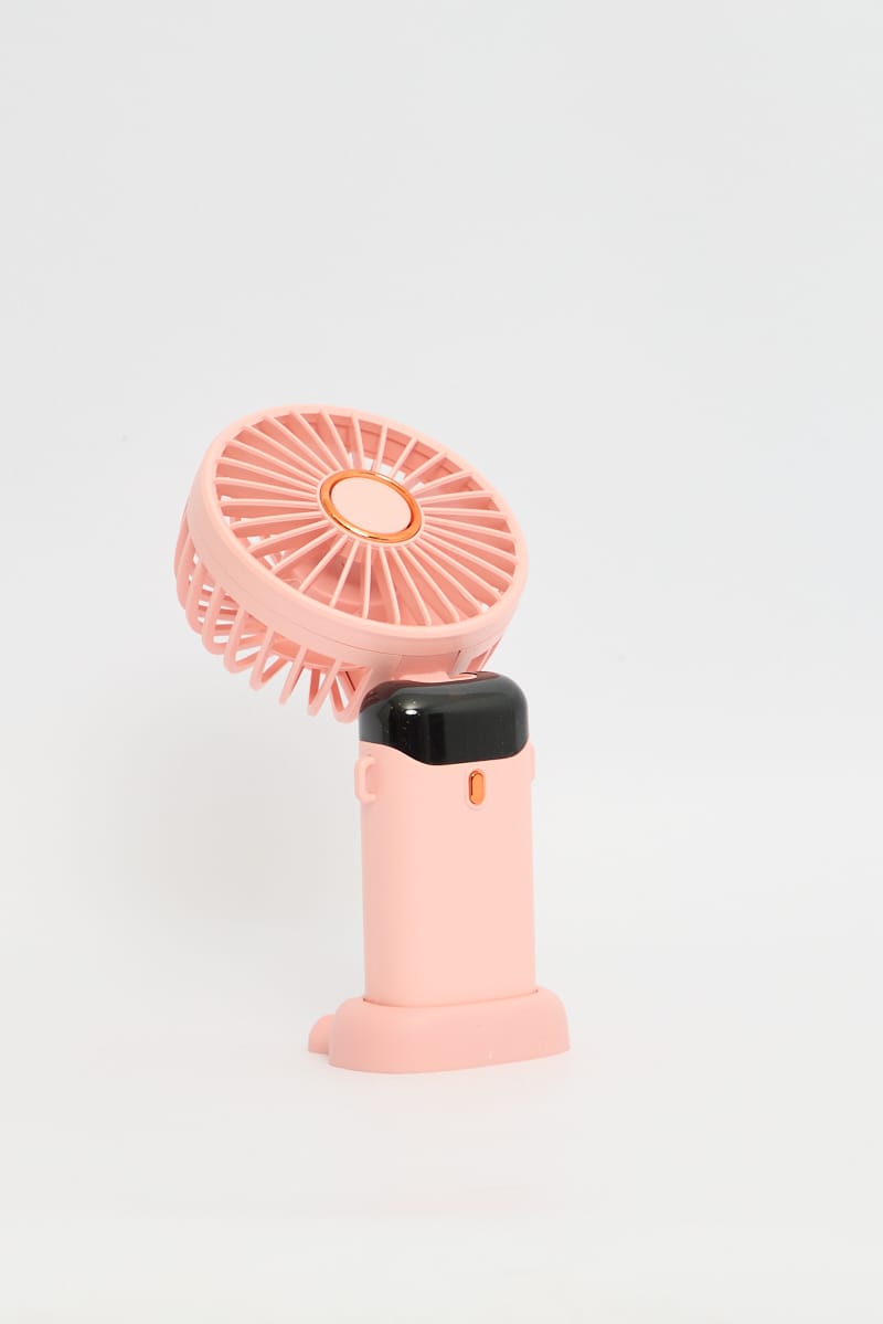 Pink Foldable Handheld Mini Fan Usb Rechargeable for Ally Fashion
