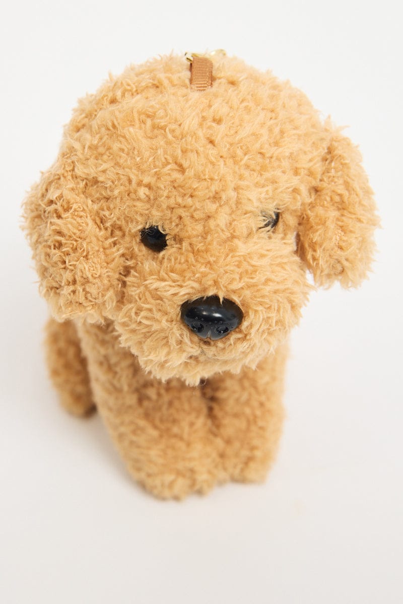 Beige Teddy Dog Keyring Bag Charm for Ally Fashion