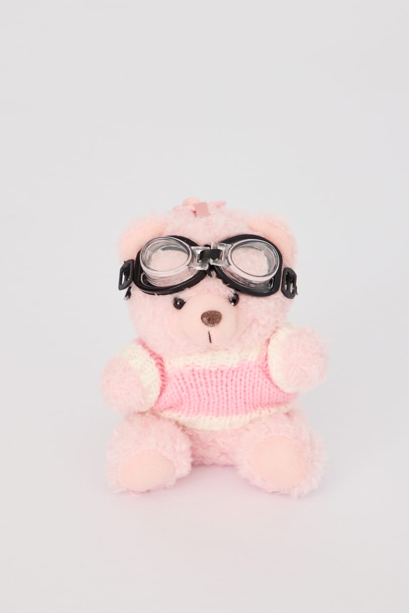 Pink Bear Keyring Bag Charm for Ally Fashion