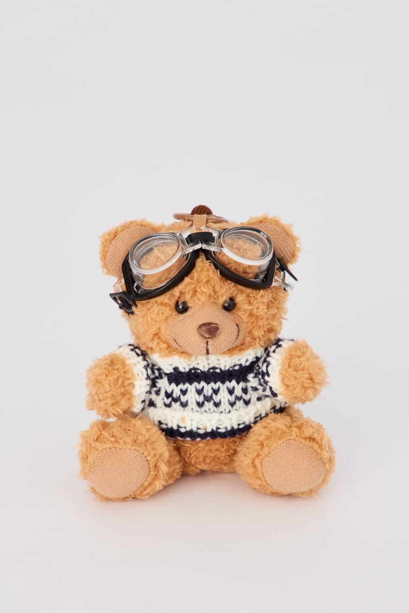 Brown Bear Keyring Bag Charm for Ally Fashion
