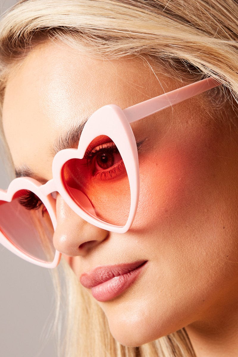 Pink Heart Sunglasses for Ally Fashion