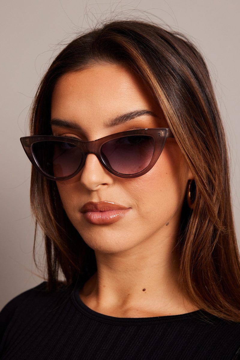 Grey Cat Eye Sunglasses for Ally Fashion