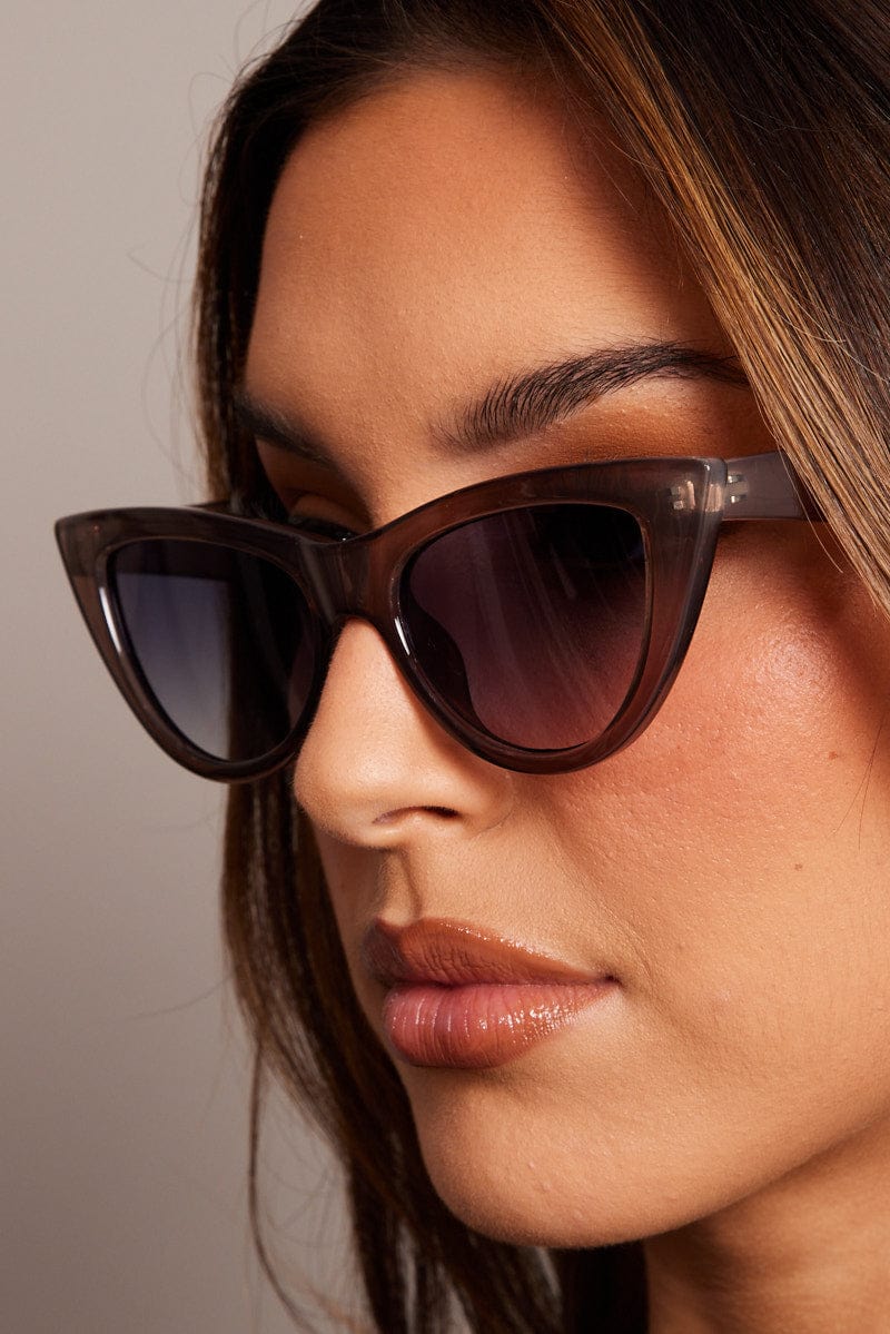 Grey Cat Eye Sunglasses for Ally Fashion