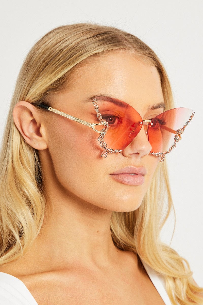 Pink Butterfly Sunglasses for Ally Fashion