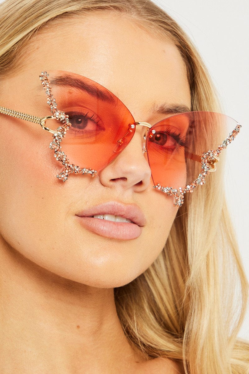 Pink Butterfly Sunglasses for Ally Fashion