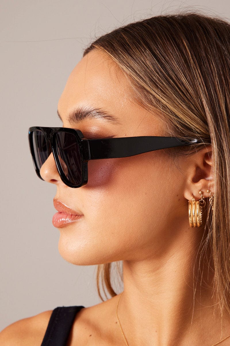 Black Aviator Sunglasses for Ally Fashion