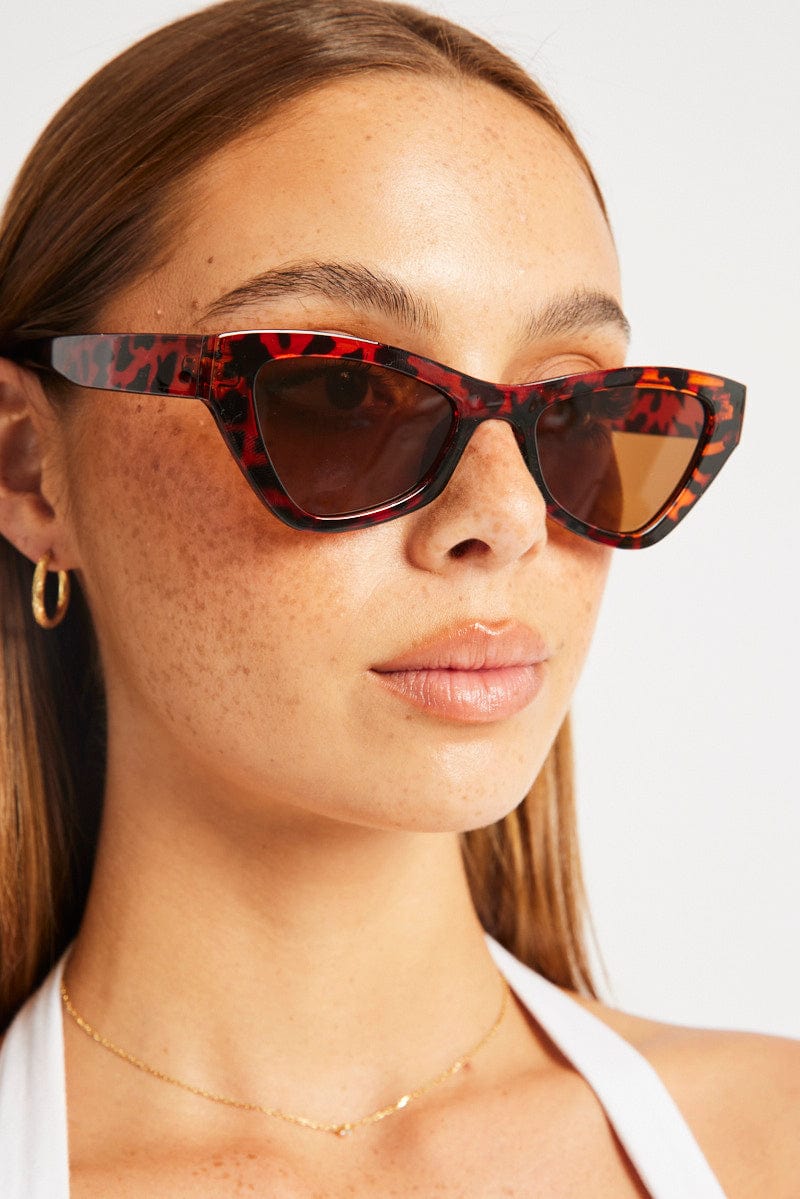 Brown Cat Eye Sunglasses for Ally Fashion