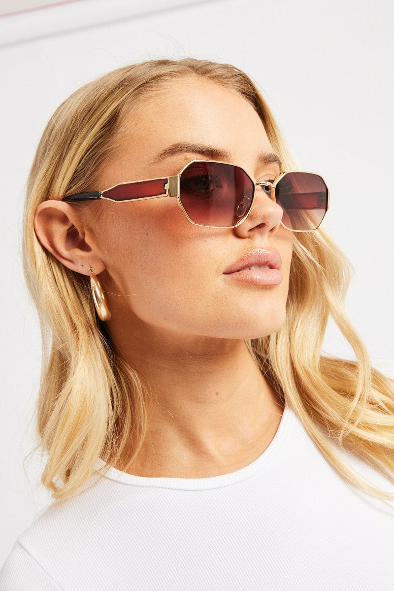 Brown Oval Sunglasses for Ally Fashion