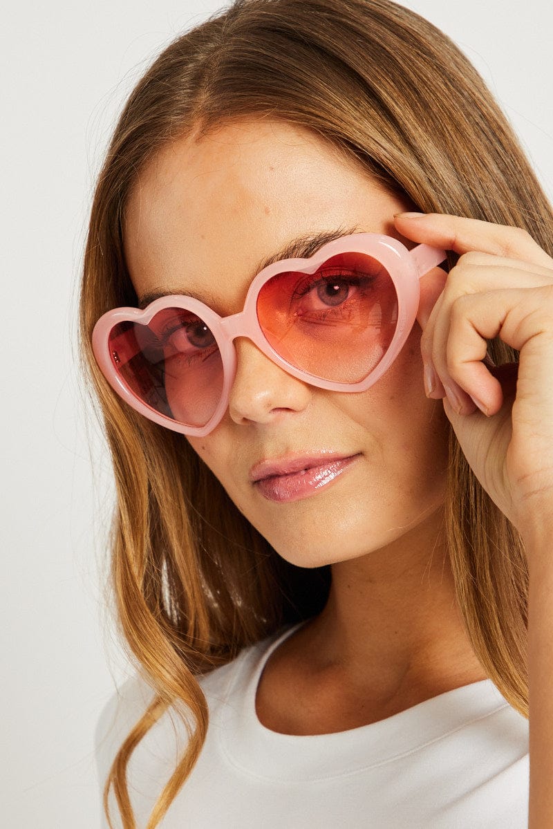 Pink Heart Sunglasses for Ally Fashion