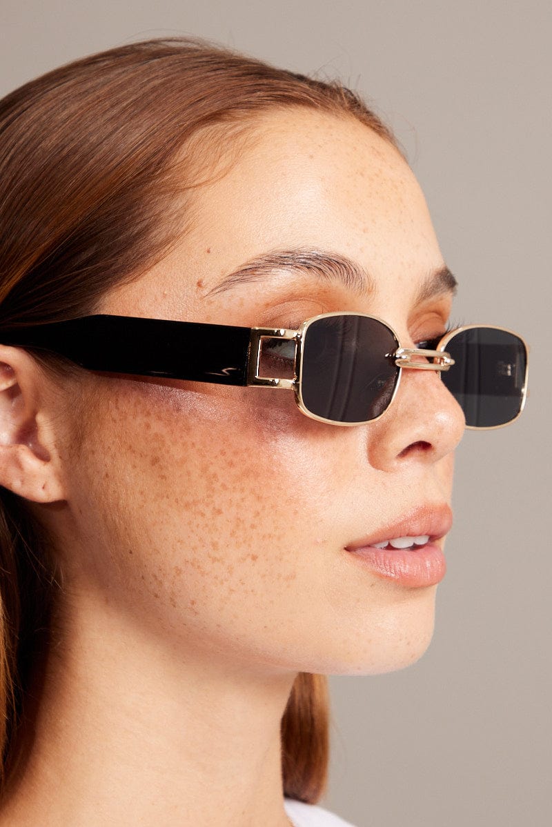 Black Rectangle Sunglasses for Ally Fashion