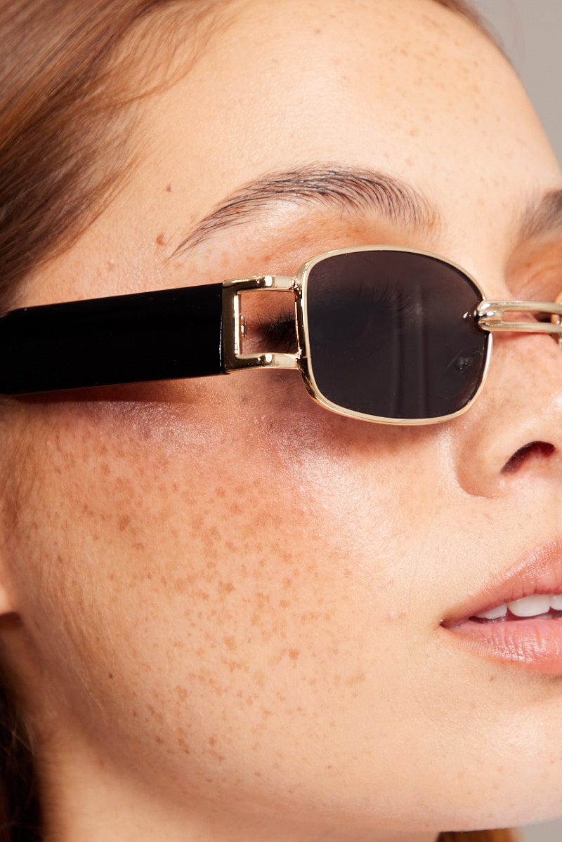 Black Rectangle Sunglasses for Ally Fashion