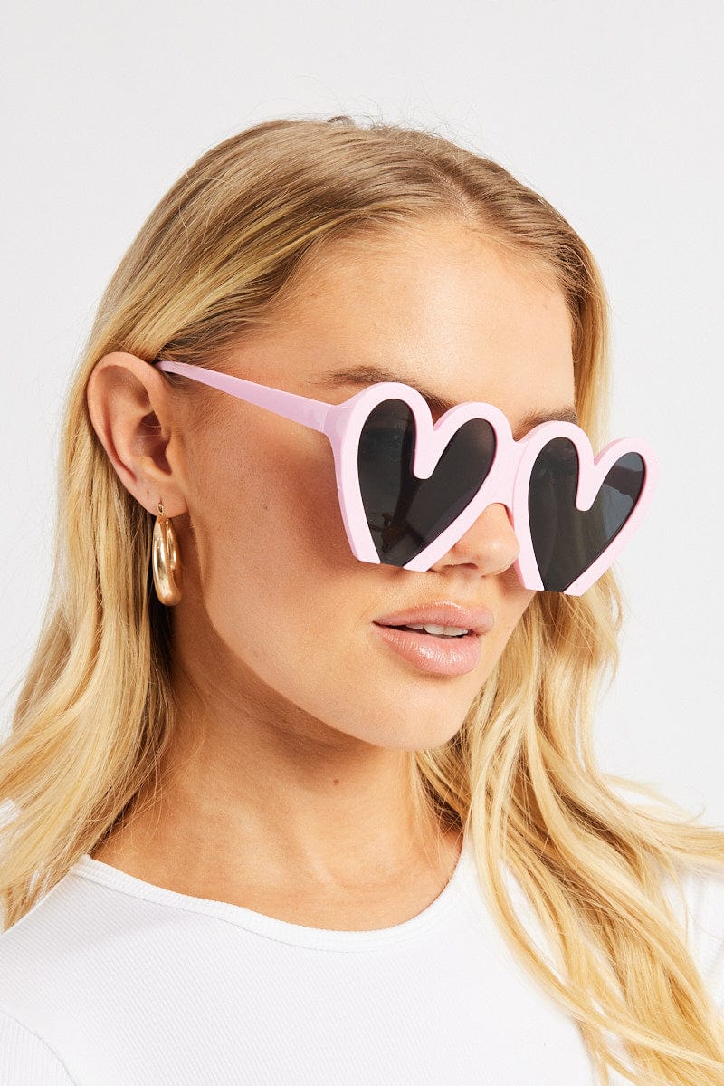 Pink Heart Sunglasses for Ally Fashion