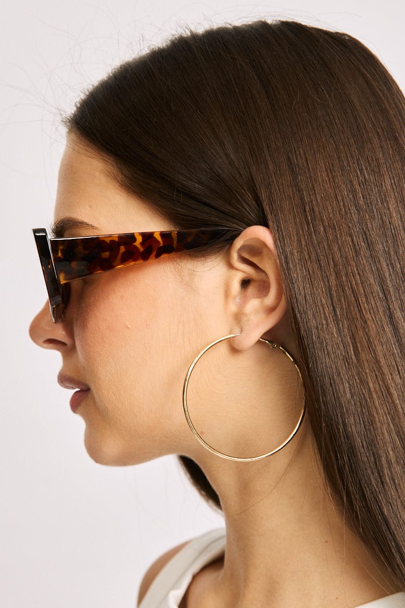 Brown Animal Print Fashion Sunglasses for Ally Fashion