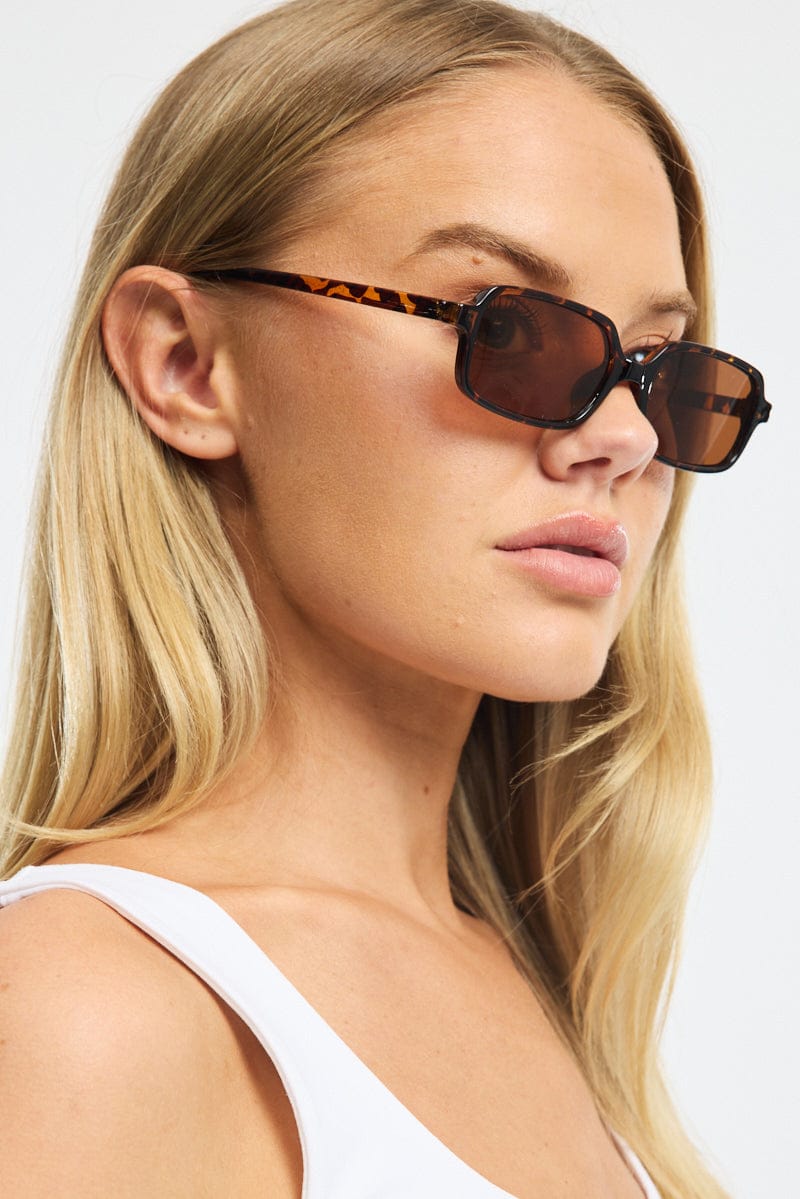 Brown Animal Print Fashion Sunglasses for Ally Fashion