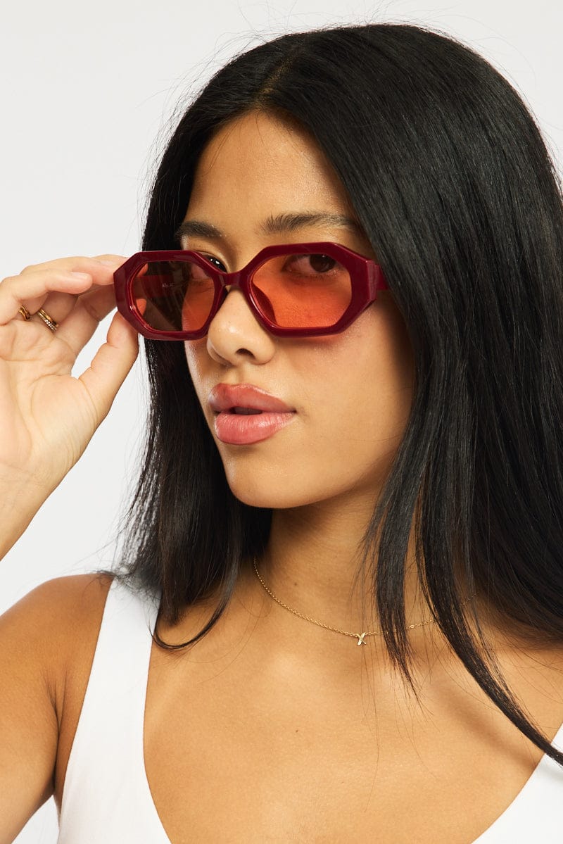 Red Animal Print Fashion Sunglasses for Ally Fashion