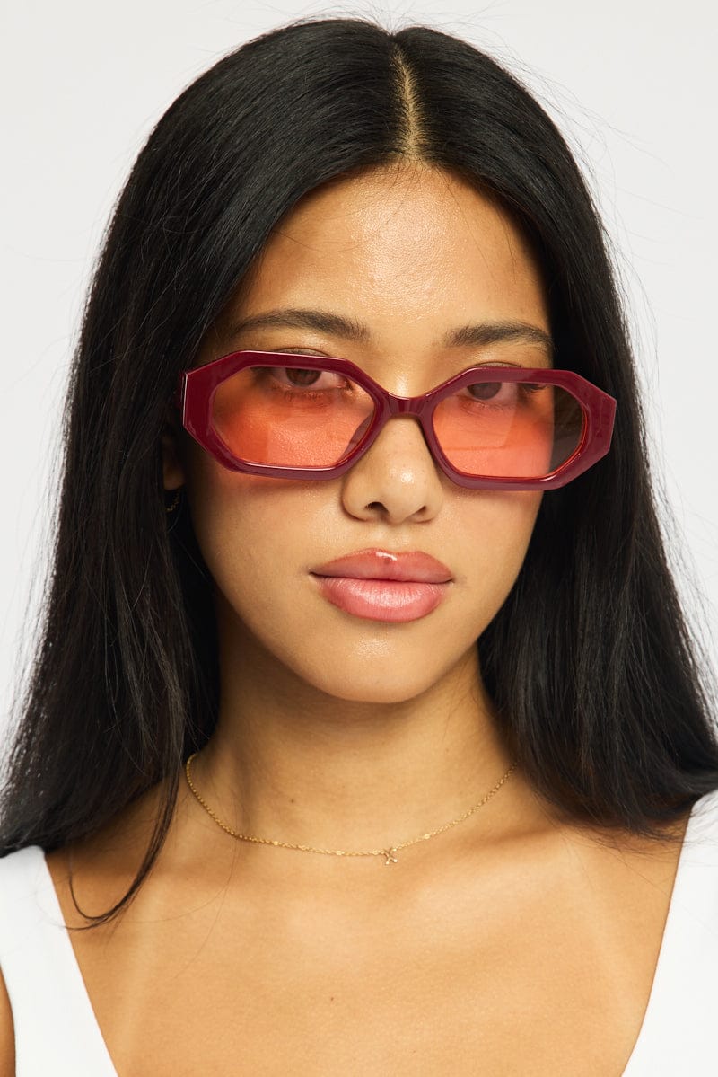 Red Animal Print Fashion Sunglasses for Ally Fashion