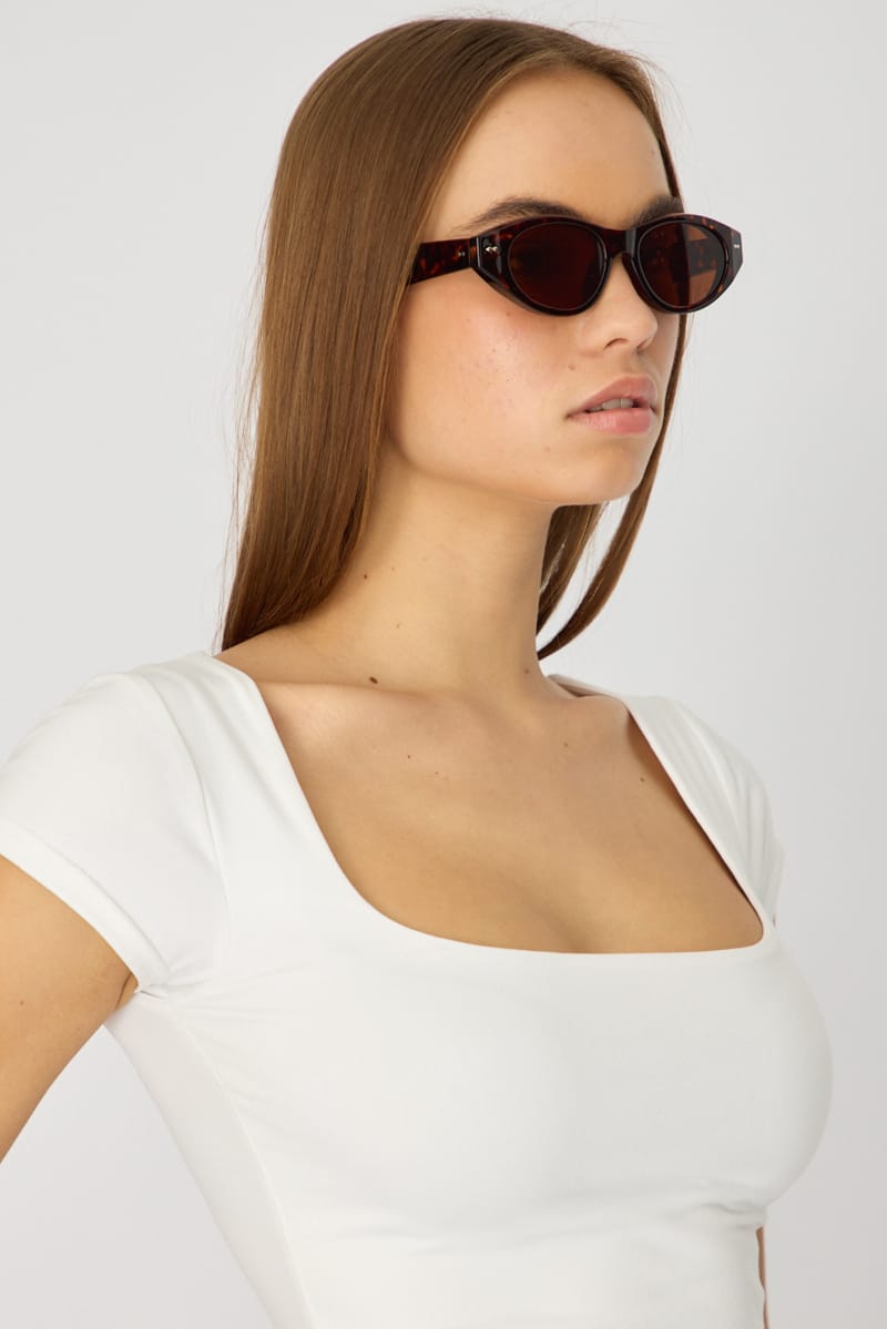 Brown Animal Print Fashion Sunglasses for Ally Fashion