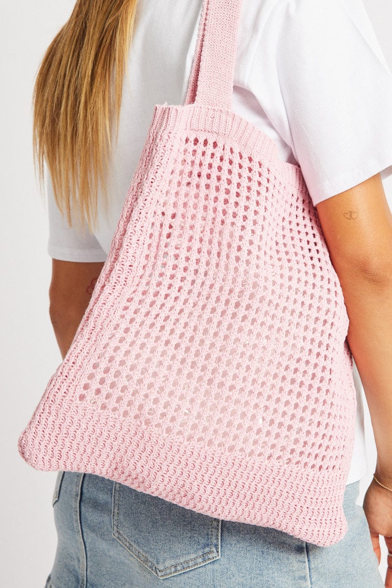 Pink Crochet Bag for Ally Fashion