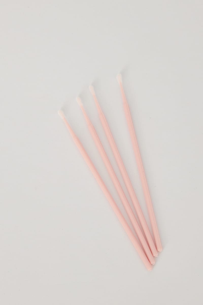 Pink 100 Pcs Cotton Swab for Ally Fashion