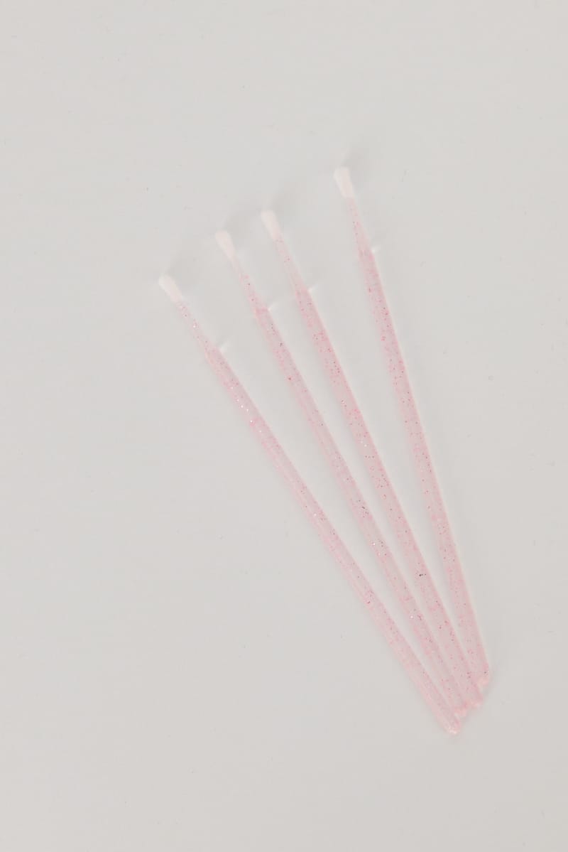 Pink 100 Pcs Cotton Swab for Ally Fashion