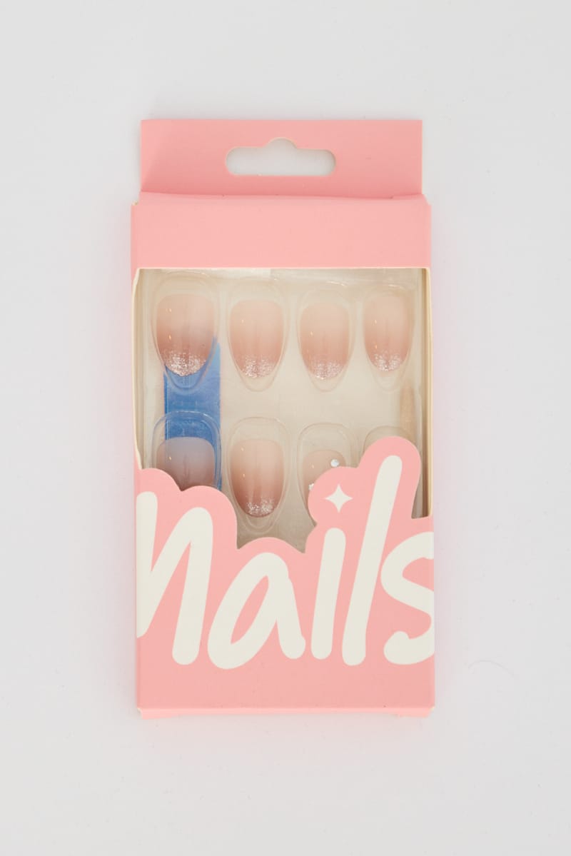 Pink 24 Pcs Press On Nails for Ally Fashion