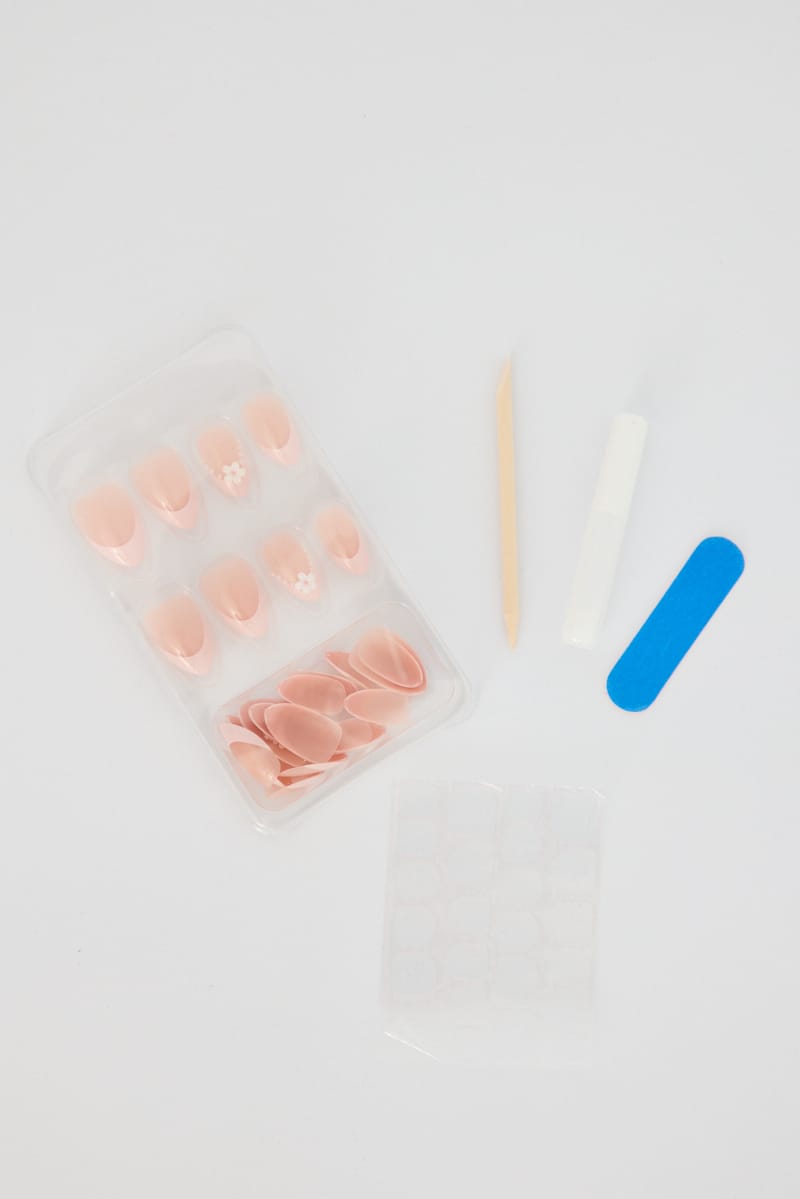 Pink 24 Pcs Press On Nails for Ally Fashion