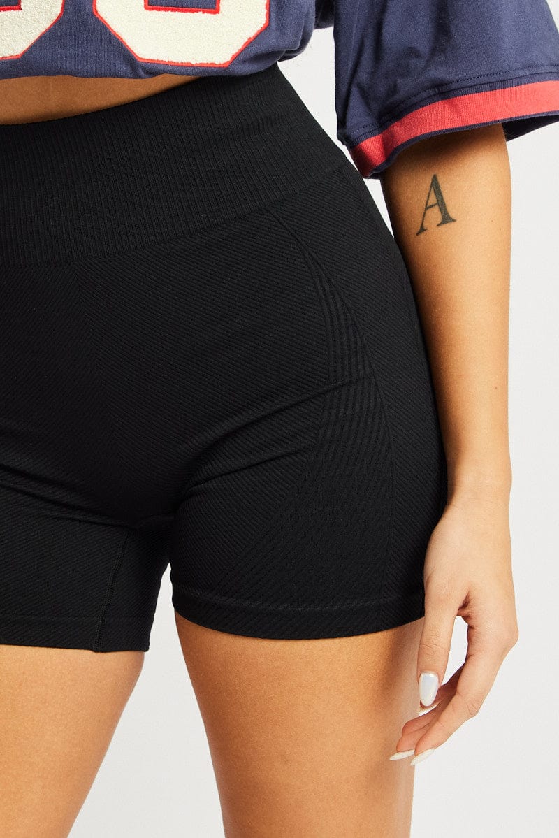 Black Bike Shorts Seamless for Ally Fashion