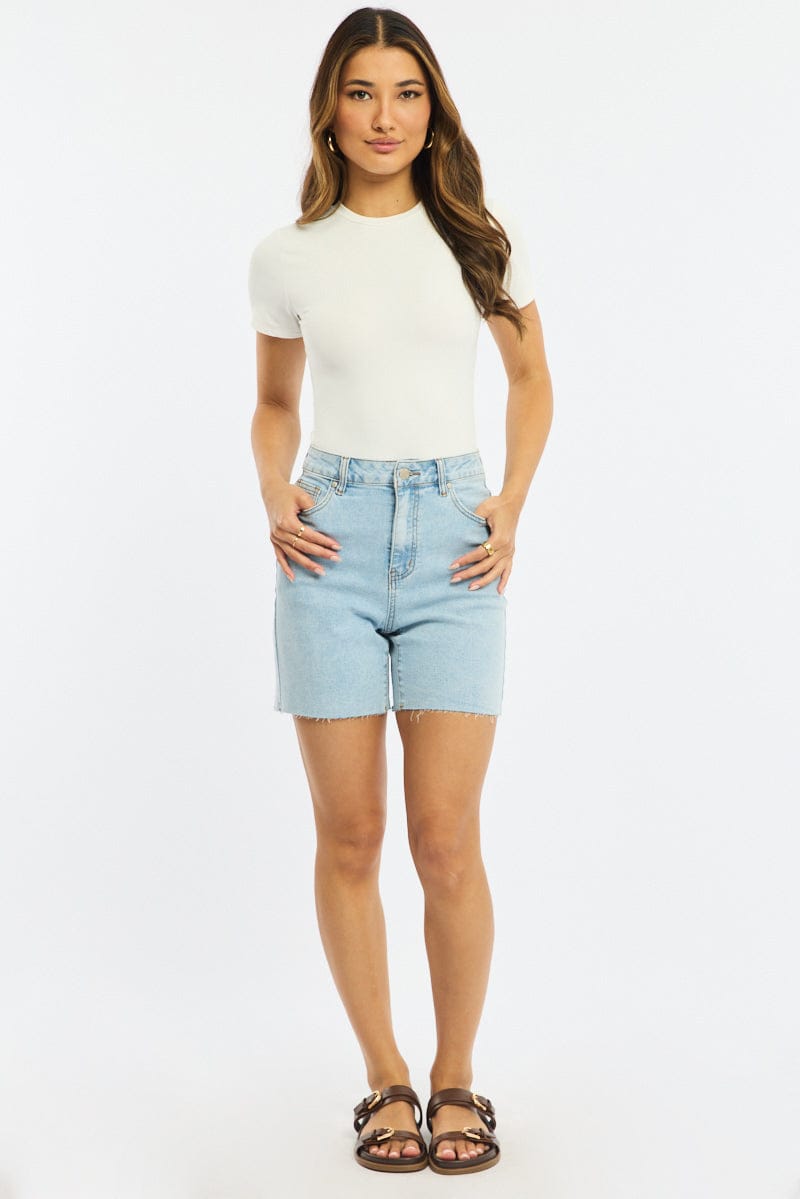 White Supersoft Crew Neck Short Sleeve for Ally Fashion