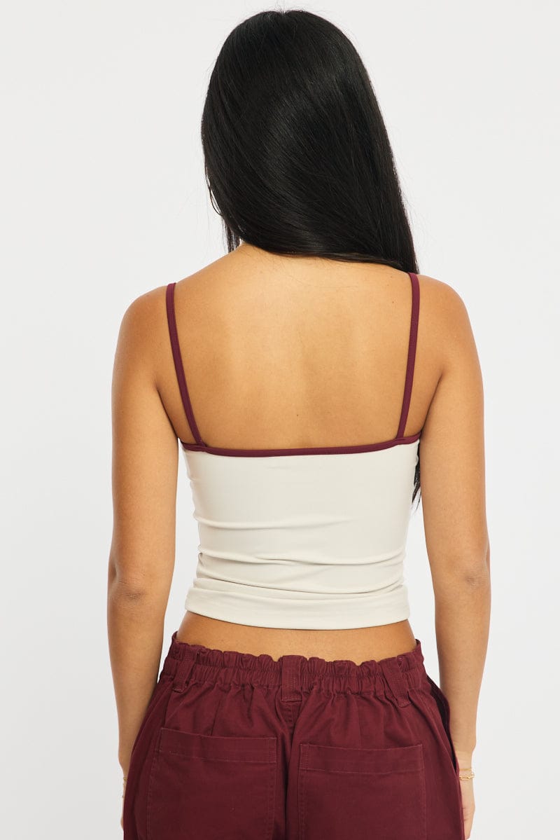 Grey Scoop Neck Singlet Tank Top for Ally Fashion