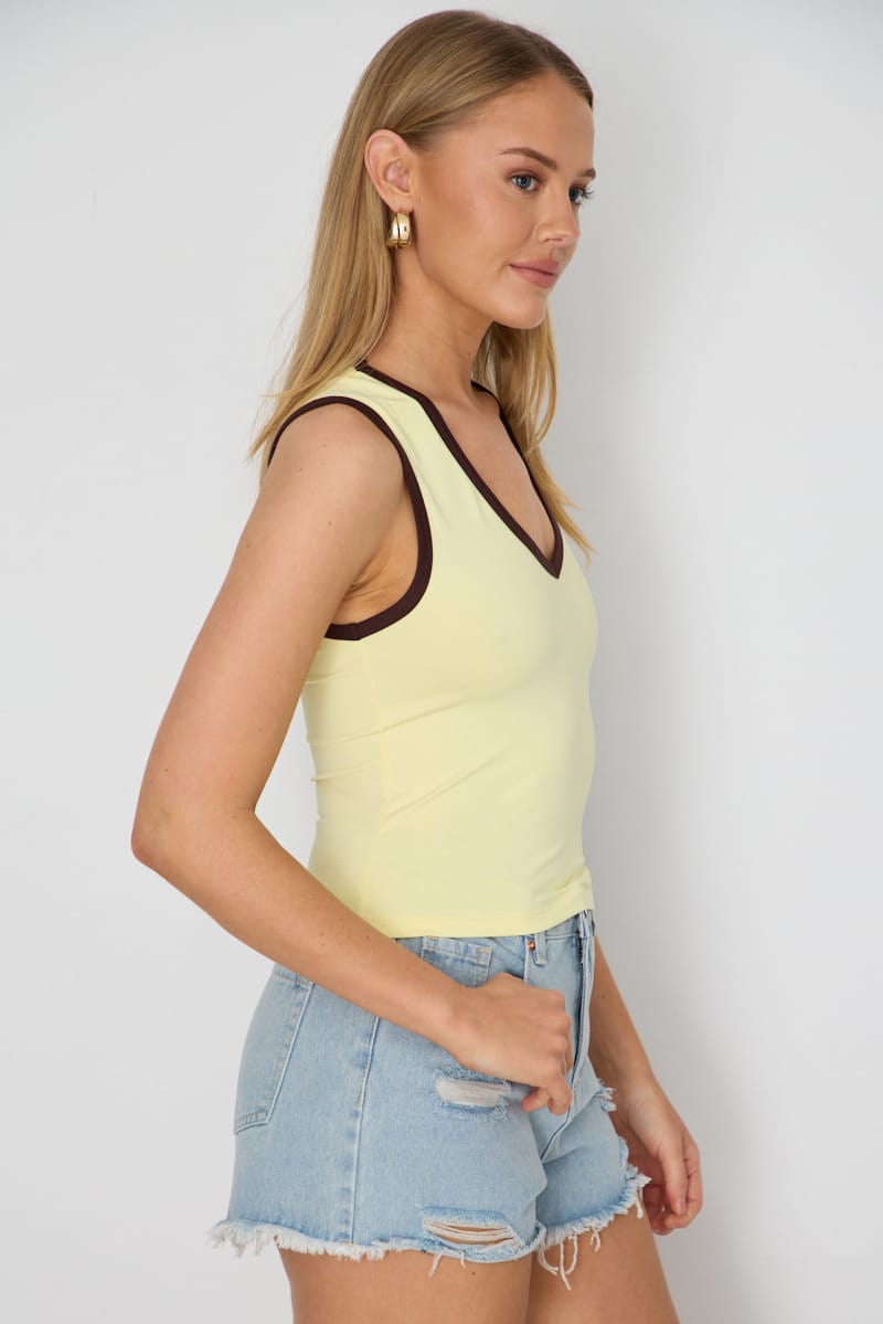 Yellow Tank Sleeveless for Ally Fashion