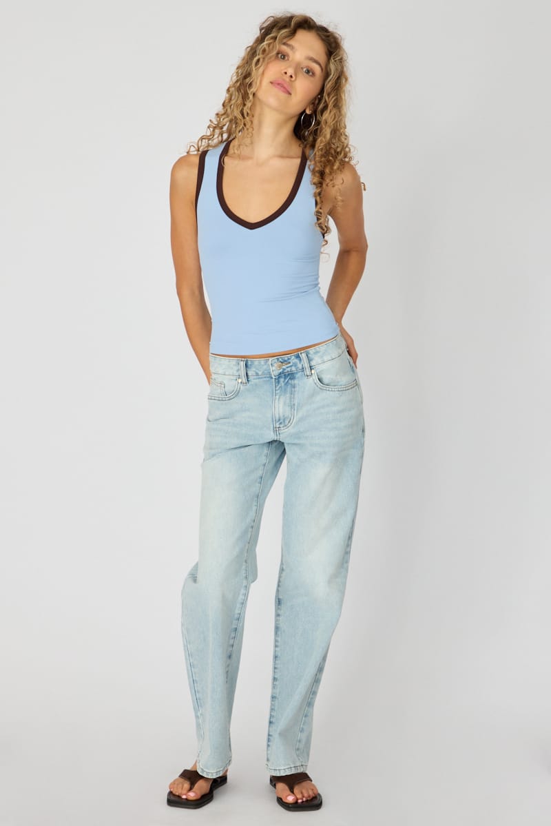 Blue Tank Sleeveless for Ally Fashion