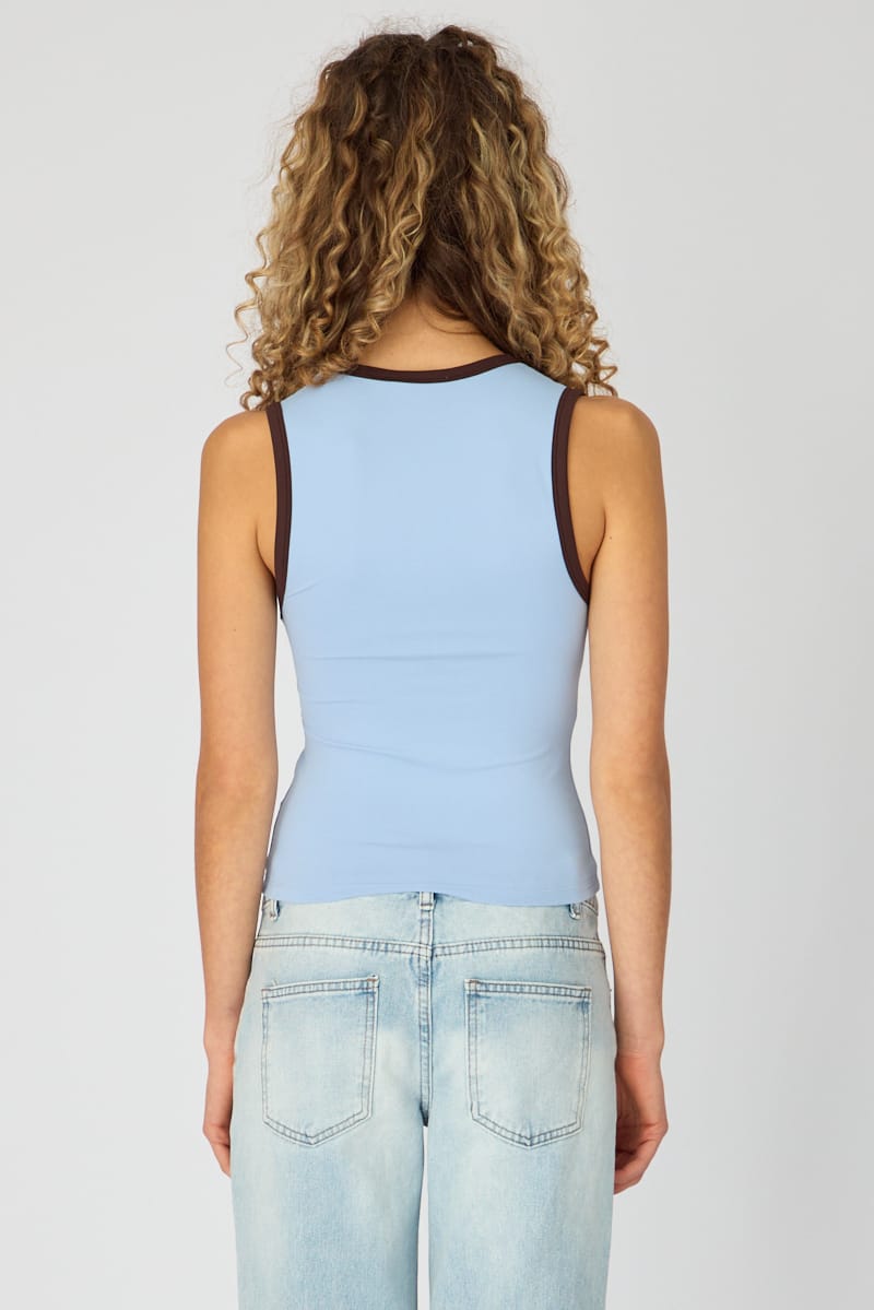 Blue Tank Sleeveless for Ally Fashion