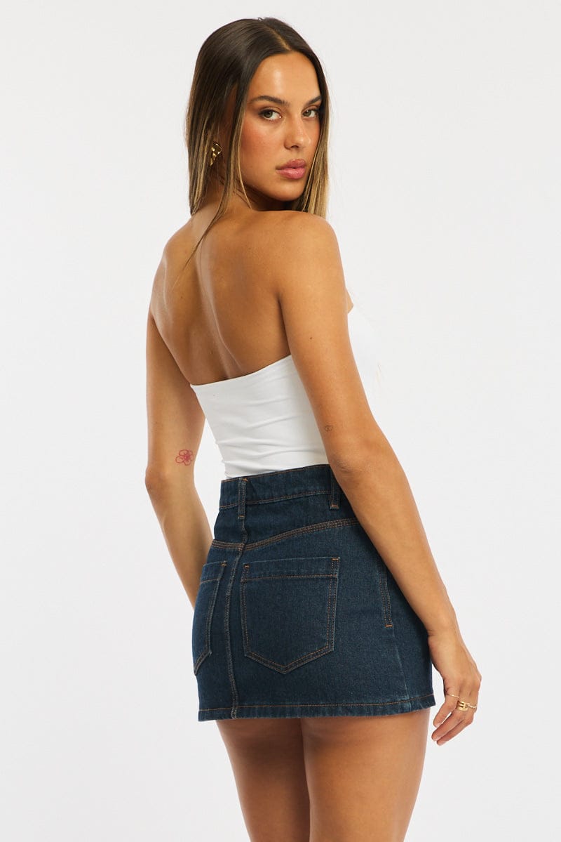White Bodysuit Boobtube Supersoft for Ally Fashion